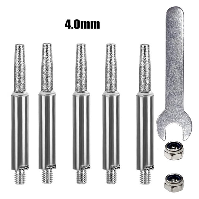 Chendee Chainsaw Sharpener Parts Diamond Coated Grinding Head Cylindrical Burr 4-5.5Mm,4.0Mm