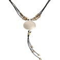 thumbnail image 1 of Gargantilla larga y gruesa para mujer, joyería de moda, cuentas de aleación de plata, colgante, gargantillas de cadena de cuero (PLATA) 2 uds. ER, 1 of 5