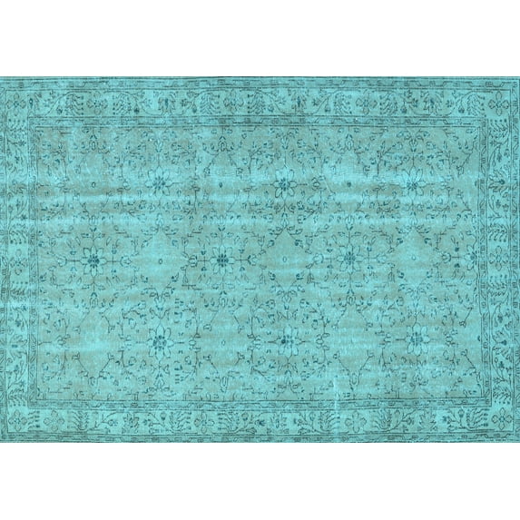 Ahgly Company Indoor Rectangle Persian Light Blue Traditional Area Rugs, 2' x 4'