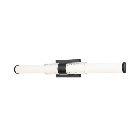 Z-Lite Egon 1 Light Vanity in Matte Black color, Steel frame