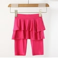 thumbnail image 5 of EnJoCho Girls Ruffle Skirt Attached Leggings Pantskirt Skinny Stretch Five Length Skirted Pants Bottoms 4-12 Years Playwear Casual Cute Toddler, 5 of 6