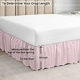 thumbnail image 5 of CCNY Bed Skirt Dust Ruffled Style Bedskirt Full XL Adjustable Elastic 21" Inch Drop Length Microfiber Made Pink Bedskirts, 5 of 6