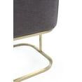 thumbnail image 4 of Modrest Yukon 18" Modern Steel & Fabric Dining Chair in Gray/Antique Brass, 4 of 4