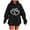 Black, variant on Hooded Sweatshirts for Womens Fall Fashion Hoodies Casual Loose Love Printed Outdoor Hoody Jackets Round Neck Long Sleeve Hoodie Pullover Winter Outwears with Pocket