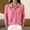 Hot Pink, variant on IUYRTFE Women Long Sleeve Collared Shirt Knit Sweater Solid Color Casual Pullover for Fall Winter Daily Wear