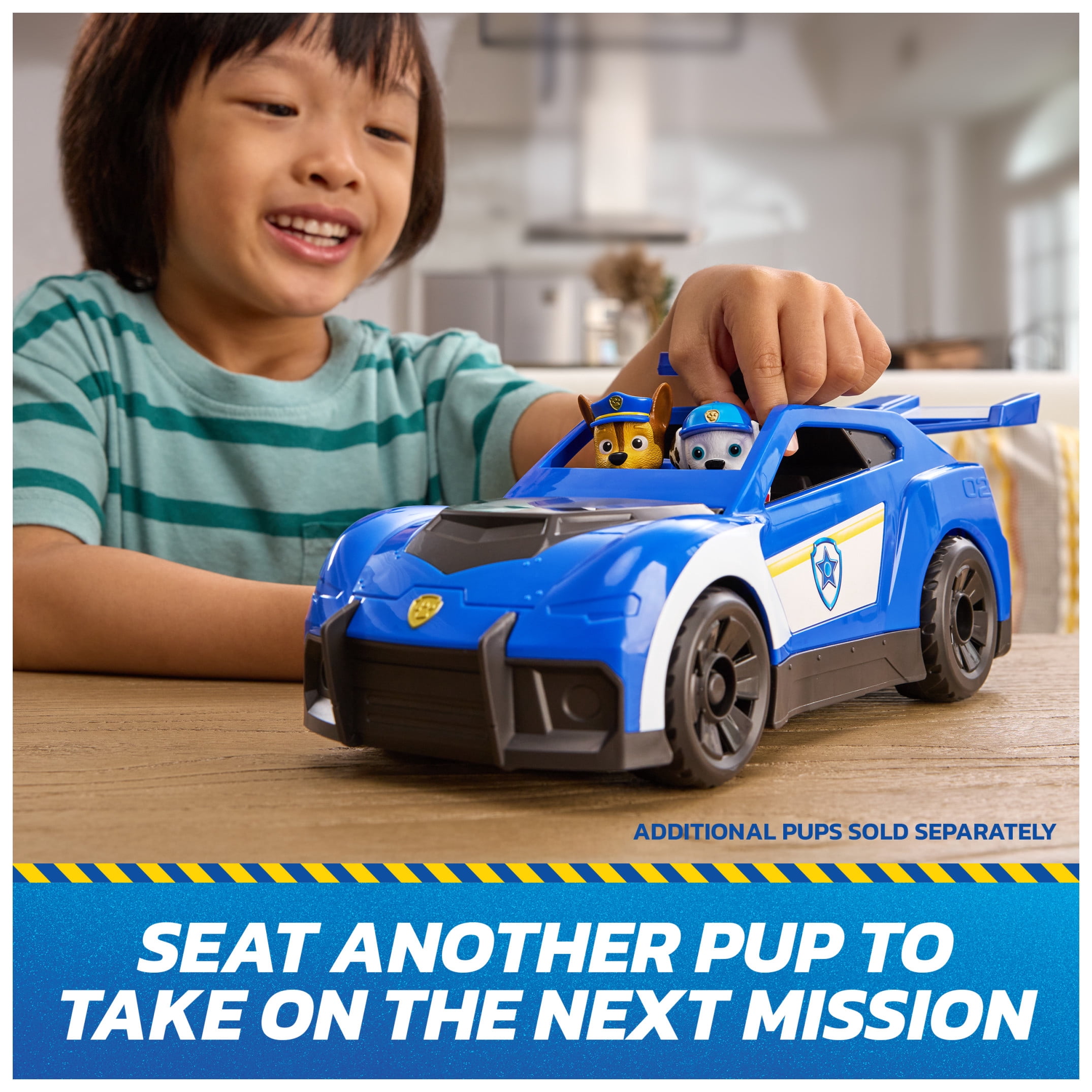 PAW Patrol: Search & Rescue, Chase Launch 'N' Rescue Cruiser with Figure & 2 Projectiles, Lights, Sounds, & Hidden Launcher