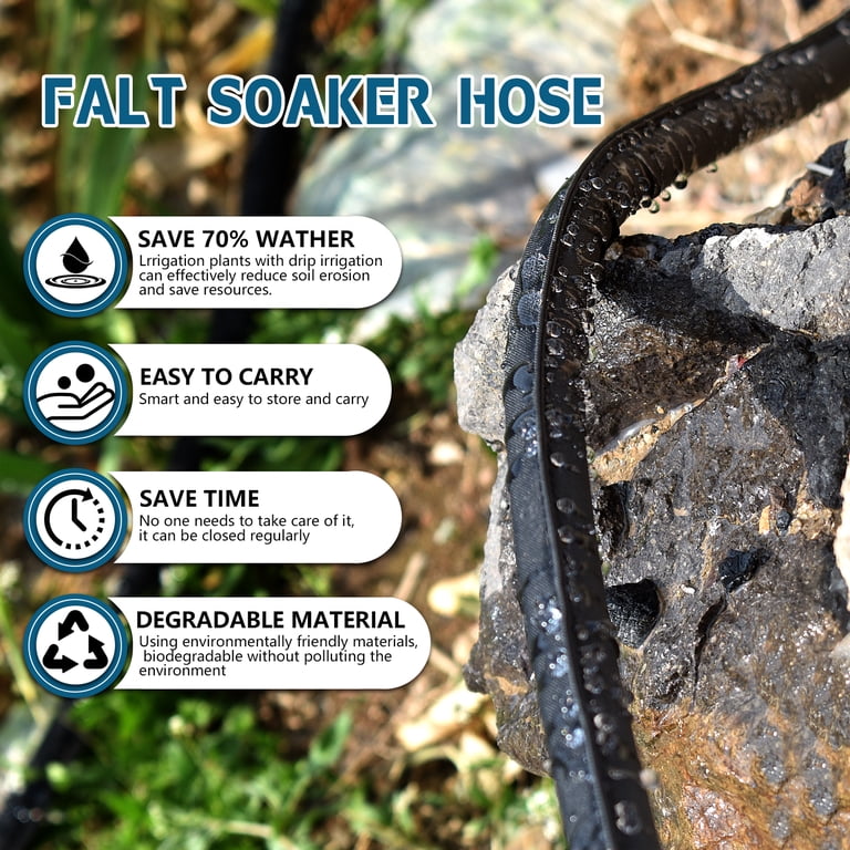 Sunifier Flat Soaker Hose 10ft 4-Pack for Drip Irrigation photo 3