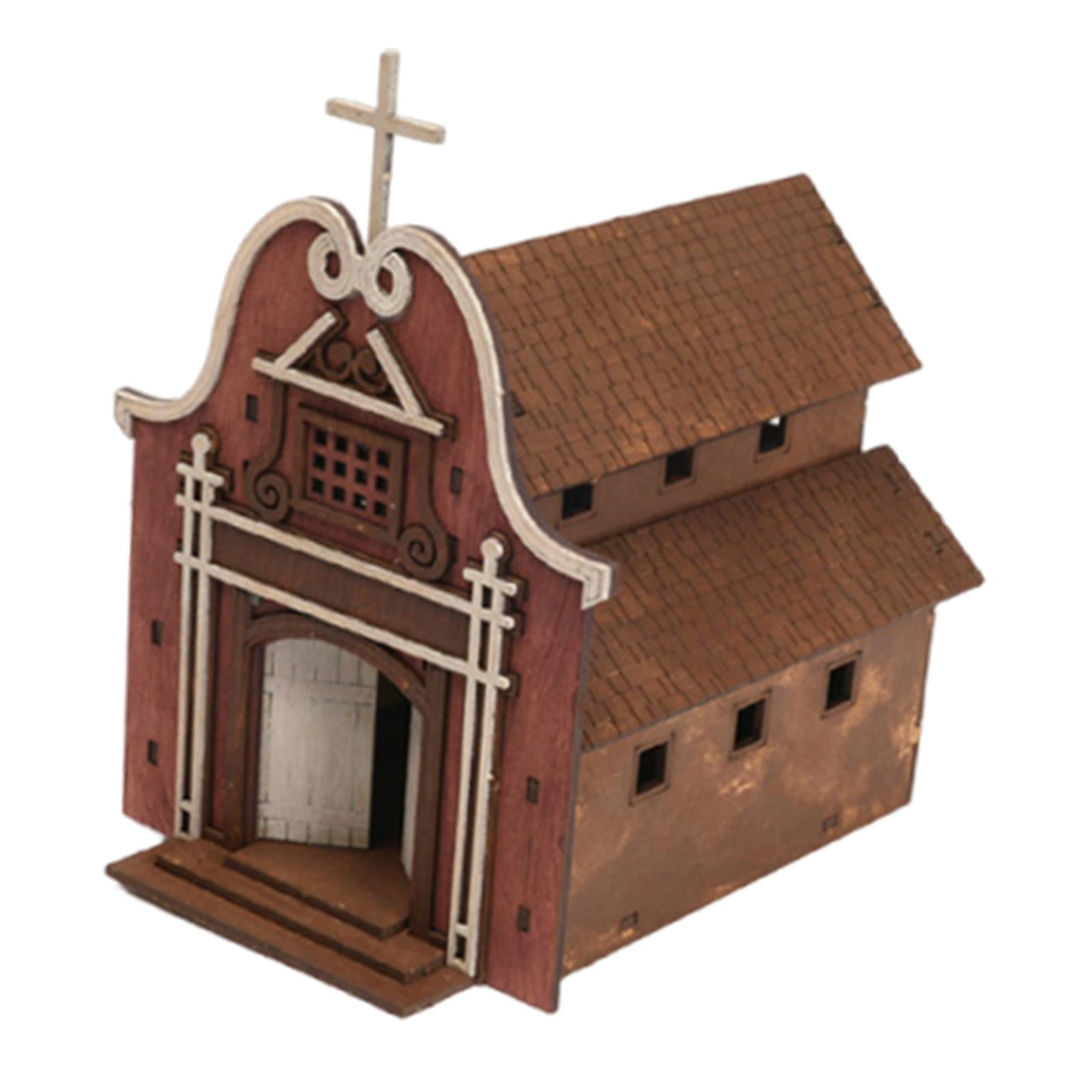 House Miniature Building Models Kit Handmade Wood Structure for Architecture Collectors Micro Landscape Decor