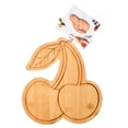 thumbnail image 5 of Cook with Color 9.5" x 12" Wood Cutting Board, Decorative Fruit Shaped Serving and Slicing Board, Cherry, 5 of 5