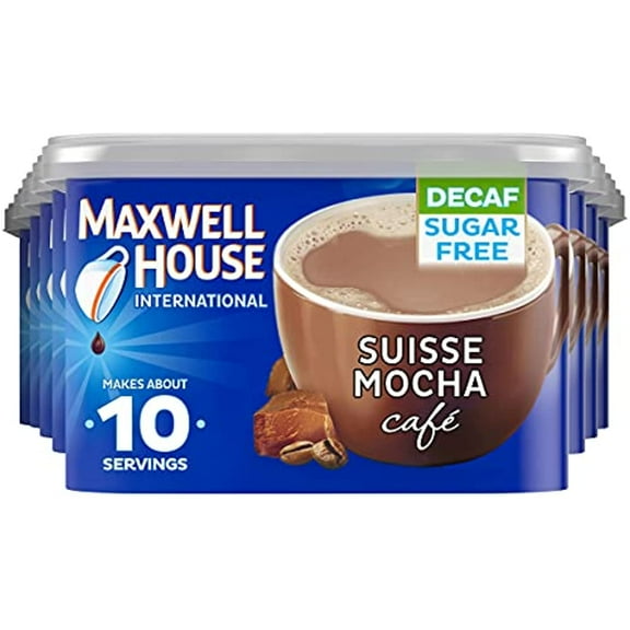 Maxwell House International Suisse Mocha CafÃ©-Style Decaf Sugar Free Instant Coffee Beverage Mix (8 ct Pack, 4 oz Canister)