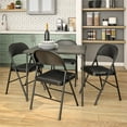 thumbnail image 2 of COSCO Premium Vinyl Padded Metal Folding Chair, Double Braced, Black, 4-Pack, 2 of 10