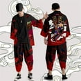 thumbnail image 6 of Japanese Traditional Clothing Invincible Print Kimono Pants Men Retro Yukata Asian Fashion Tang Suit Harajuku Hanfu Yukata Jacke, 6 of 6