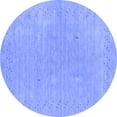 thumbnail image 1 of Ahgly Company Indoor Round Abstract Blue Contemporary Area Rugs, 6' Round, 1 of 4