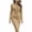 Khaki, variant on Women's V-Neck Bodycon Dress Long Sleeve Mini Solid Casual Party Wear Elegant Comfortable Stretchy