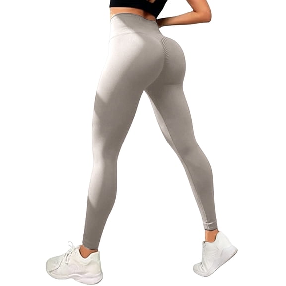 BODOAO Women's High Waisted Scrunch Butt Lifting Yoga Pants for Women Tummy Control Stretchy Seamless Soft Comfy Workout Gym Athletic Leggings Lounge Running Pants Dark Gray M