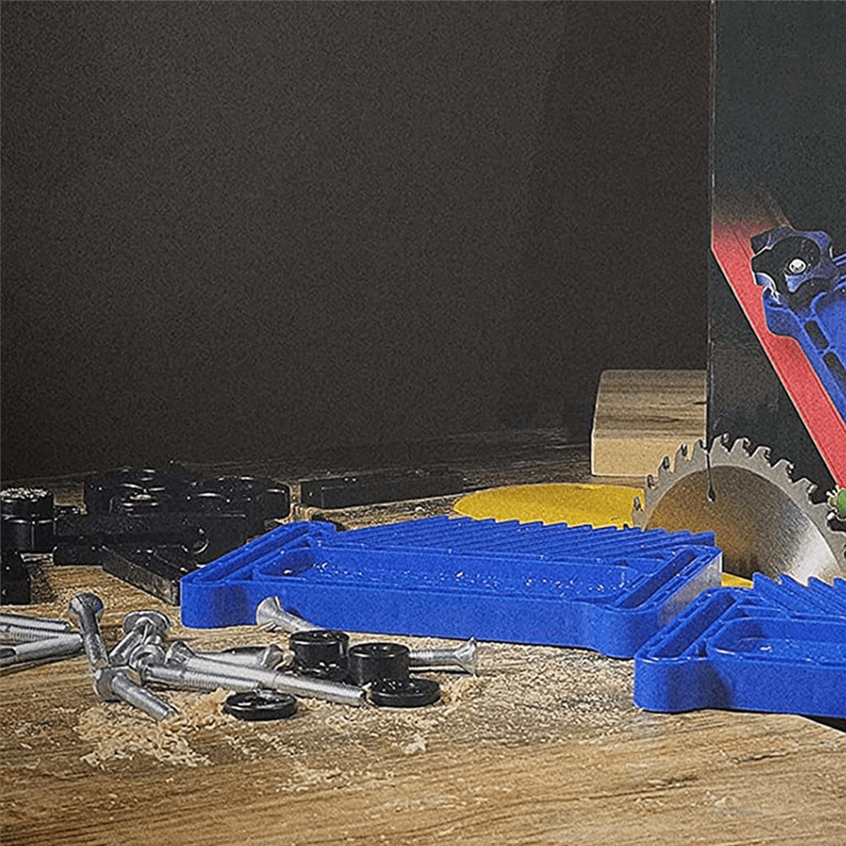 2X Upgraded Featherboard Device Stackable Board Fits Most Standard , T-Slots, T-Rails on Table Saws,Blue