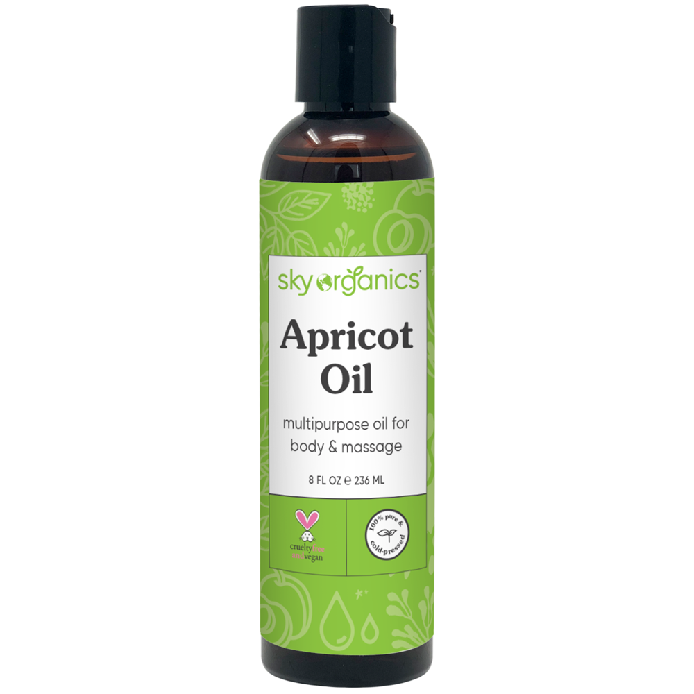 Apricot Oil by Sky Organics (8 fl oz) 100 Pure Natural & ColdPressed