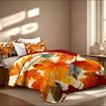 thumbnail image 2 of Davulos Quilt Set Queen Size Maple Leaf Bedspreads Soft Microfiber Lightweight Bedding Coverlet for All Season with 1 Quilt 2 Pillow Shams, 2 of 8