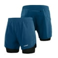 thumbnail image 1 of Lixada Men's 2-in-1 Running Shorts Quick Drying Breathable Active Training Exercise Jogging Cycling Shorts with Longer Liner, 1 of 7