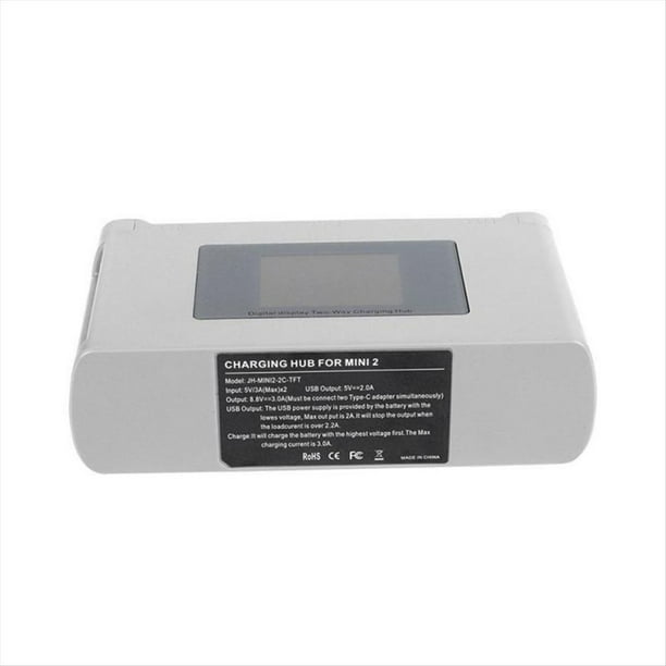 Concentrador De Carga Para Baterías De Dron Con Pantalla LCD – Carga 3 Baterías En Secuencia Para Mini 2, Mini SE Y Mini 2 SE, Prioriza La De Mayor Capacidad