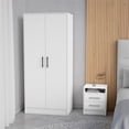 thumbnail image 2 of FM FURNITURE  Solon 2 Piece Bedroom Set White Engineered Wood, 2 of 7