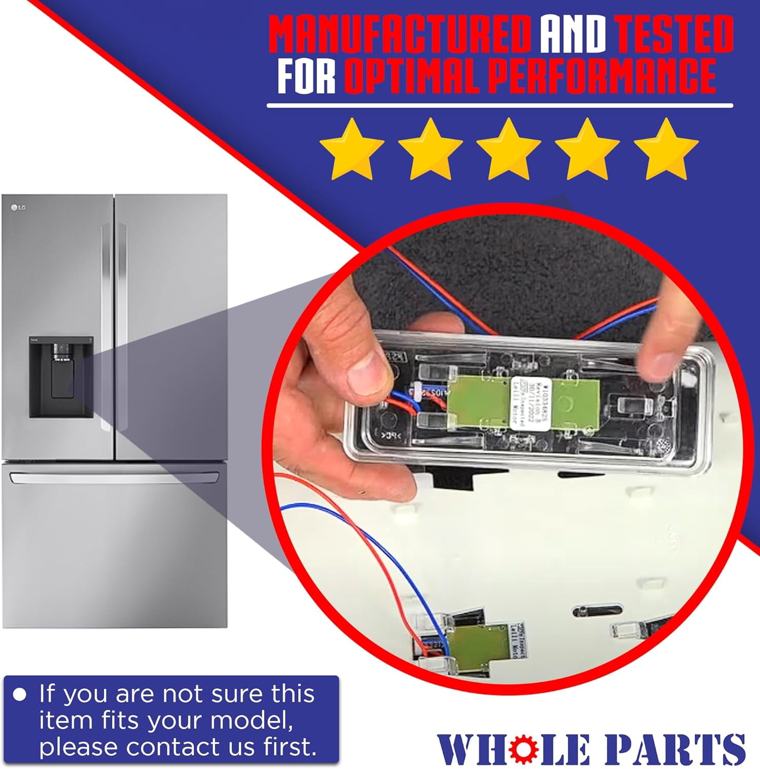 Whole Parts Refrigerator Ice & Water Dispenser Actuator Kit (Nickel Gray) Part# W10368730 - Replacement & Compatible with Some Kitchen Aid, Amana, Kenmore, Maytag and Whirlpool Refrigerators