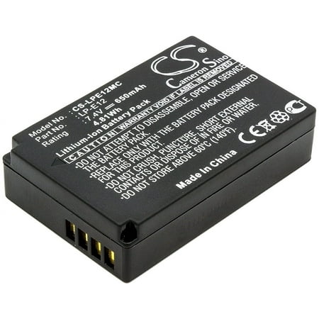 650mAh LP-E12 Battery for Canon EOS-M50 EOS SL1 PowerShot SX70 HS OS-M EOS-M10 EOS 100D EOS-M2 EOS-M EOS M EOS Kiss X7 Rebel SL1
