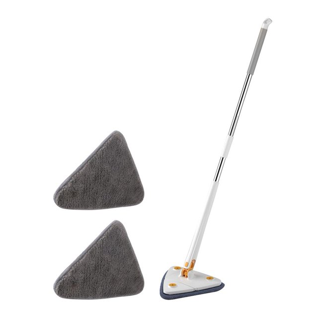 Fregona de limpieza 360 fregona de limpieza de suelo giratoria para el hogar (fregona blanca + 2 paños)