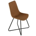 thumbnail image 4 of Cortesi Home Tangier Dining Chair in Saddle Brown Faux Leather (Set of 2), 4 of 5