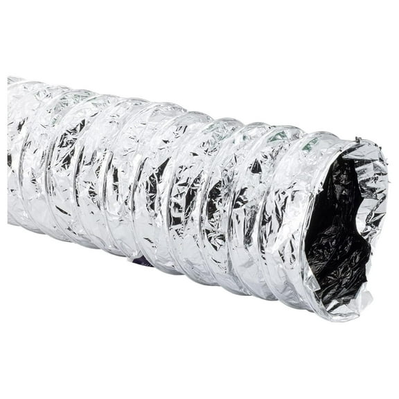 4 Inch Flexible Air Duct Hose 25ft - Non-Insulated Ducting for HVAC Systems - Corrosion Resistant Steel Wire Helix - Easy Install HVAC Vent