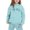 Sky Blue*, variant on RUTAYY Girls 2 Piece Outfit Letter Print Long Sleeve Hoodie and Sweatpants Set for Daily Casual Outings Dark Green