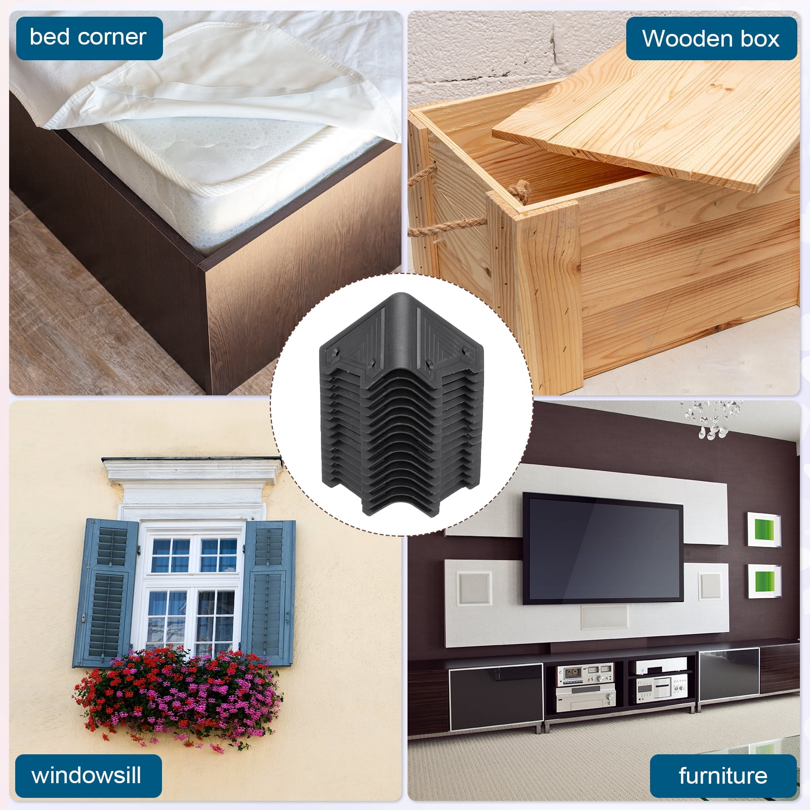 16 Pcs Speaker Cabinet Corners Protector for Audio Equipment Cases