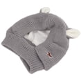 thumbnail image 4 of Dog Woolen Hat, Knitted Rabbits Ear Pet Hat Soft Washable Relieve Anxiety Noise Protection Comfortable  For Large Dogs Grey,Beige, 4 of 8