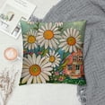 thumbnail image 2 of Qinduosi White Daisy Bloom with Spring Pillow Covers Set of Green Spring Decorations Farmhouse Throw Cushion Case for Home Sofa Couch, 2 of 5