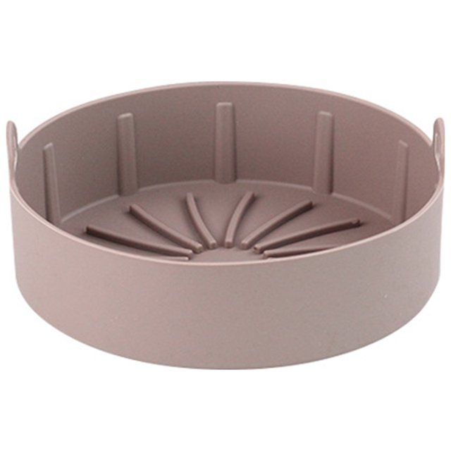 Muyoka Freidora de aire Olla de silicona 440 grados Fahrenheit Bandeja para hornear resistente a altas temperaturas Cesta de freidora de aire de cocina antiadherente con asa para cocinar en casa Horno Muyoka Hogar