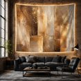 thumbnail image 6 of Swirling Brushstrokes Among Earthy Color Blocks, Dramatic Abstract for Art Lovers, Industrial Wall Art, Housewarming Gift, Tapestry Wall Hanging for Studio and Living Room, 6 of 7