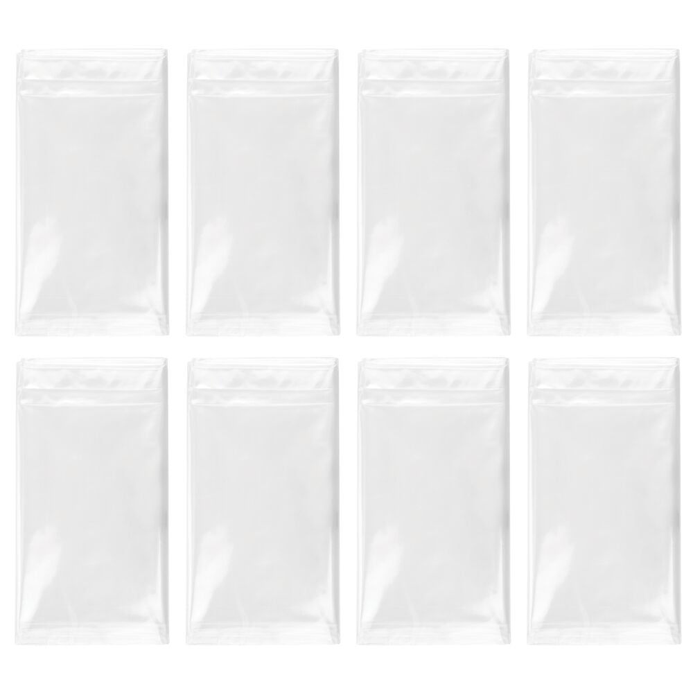 mDesign Plastic Shower Curtain Hotel-Quality Liner Set - Waterproof, PEVA, 3-Gauge, Inner Shower Curtain Liner with Grommets for Bathroom, Shower, and Tub - 8 Pack - Clear