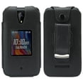 Case for Schok Flip 2022 Phone, Nakedcellphone [Black Vegan Leather
