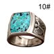 thumbnail image 2 of Anillo de Turquesa Lihuang Bohemia tallada Anillo de Turquesa Retro Moda Anillo de joyería de la personalidad de los hombres y las mujeres, 2 of 6