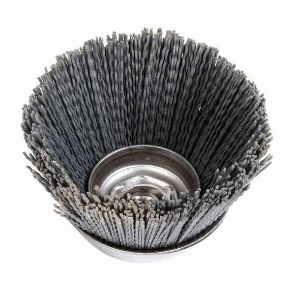 Weiler Cup Wire Brush, Threaded Arbor, 3-1/2" 97603