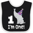thumbnail image 3 of Inktastic Babys 1st Birthday Elephant Zoo Animal Boys or Girls Baby Bib, 3 of 4