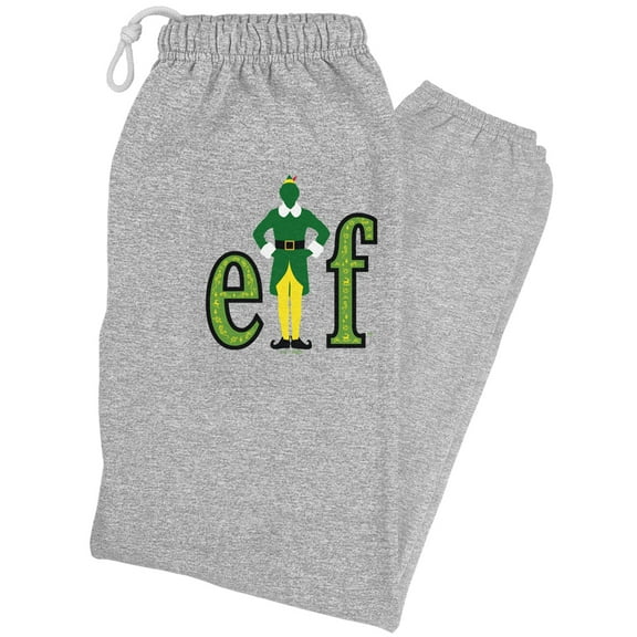 Elf Movie Logo Unisex Jogger Sweatpants for Men and Women, Athletic Heather, X-Large