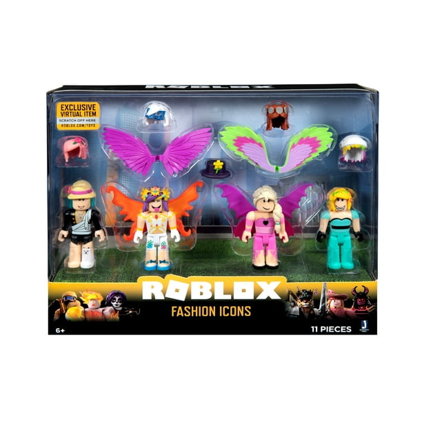 Roblox Celebrity Collection Fashion Icons Four Figure Pack Includes Exclusive Virtual Item Walmart Com Walmart Com - heroes event review roblox roblox amino