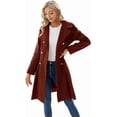 thumbnail image 5 of Women's Double-Breasted Pea Coat - Lapel Collar, A-Line Cut, with Pockets & Lining, 5 of 6