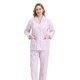 thumbnail image 3 of Apparonia Conjuntos de Pijama para Mujer Ropa de Dormir de Algodón Camisa de Manga Larga con Botones Al Frente y Pantalón Ropa de Dormir Cuello con Solapa Pjs Conjuntos de Descanso Flor Rosa M, 3 of 6