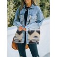 thumbnail image 5 of Chaqueta vaquera rasgada con solapa para mujer, chaqueta larga de moda para otoño e invierno, chaqueta con bolsillos, abrigo estándar, abrigo holgado, ropa de calle, 5 of 5