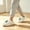 White, variant on JUSLIO Womens Slippers Flat Sole Non Slip Indoor House Slippers Closed Toe Slide Slip On Fuzzy Plush Slippers Khaki