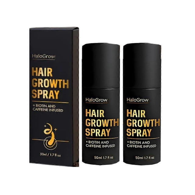 3pcs 50ml HaloGrow Hair Growth Spray Reduce Hair Loss Biotin Hair Thickening Gentle Regrowth Mist For Women & Men