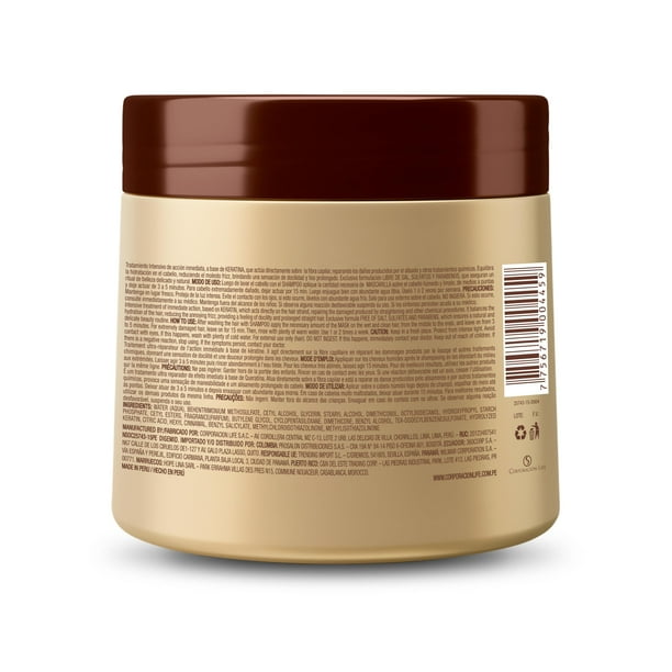 Mascarilla capilar PLACENTA LIFE BE NATURAL LISSO KERATINA 350ml