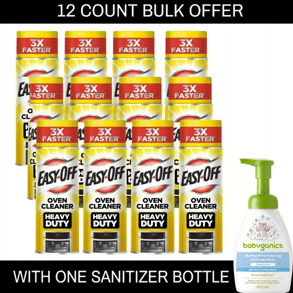 Easy-Off Heavy Duty Oven Cleaner and Degreaser Foam Spray, 14.5oz